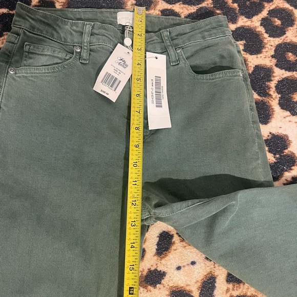 Green Women's Jonathan Simkhai River High Rise Straight Jeans MSRP $245 - Picture 6 of 10